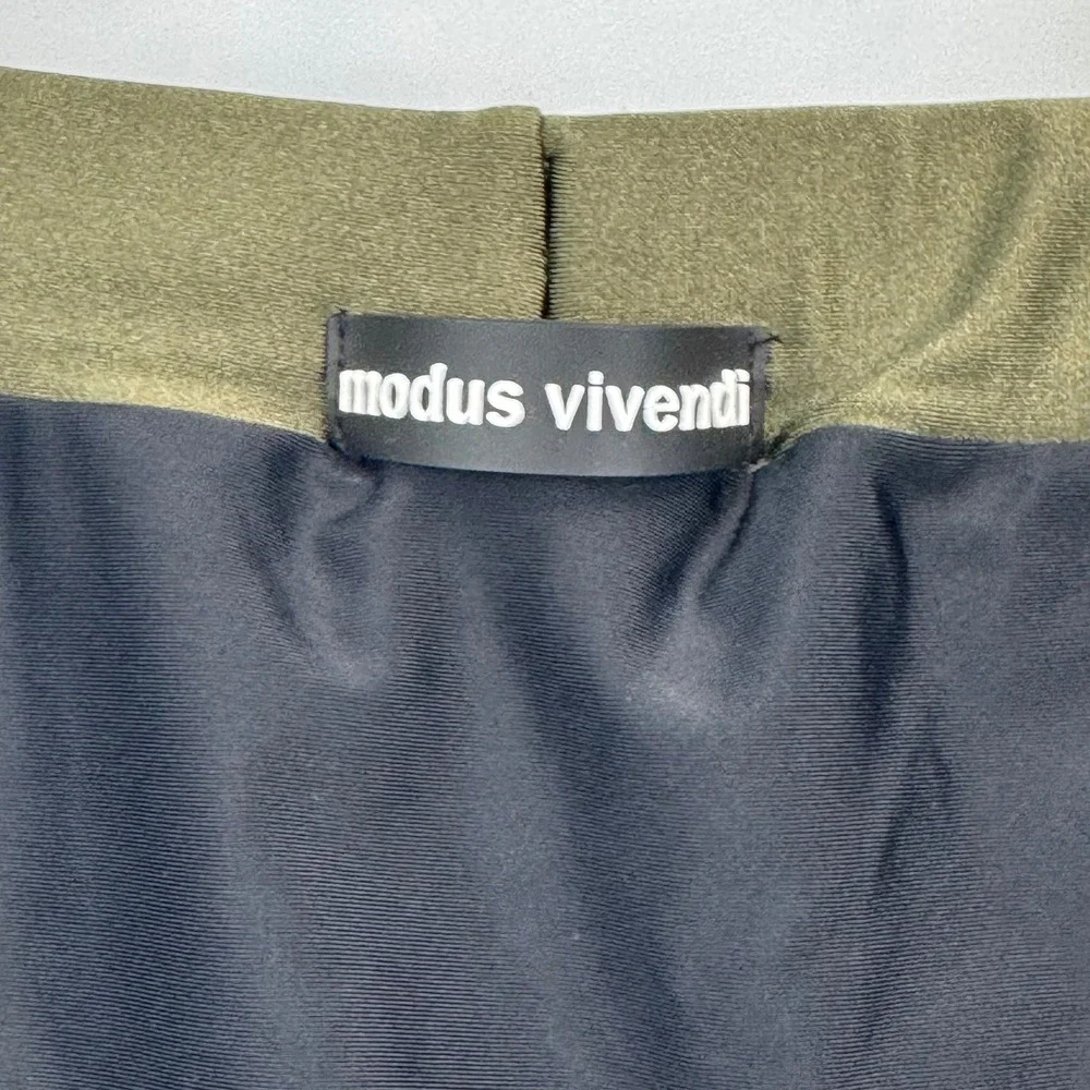 Modus Vivendi Mens Snap Front Pouch Swim Briefs Olive Green Black XL Made Greece